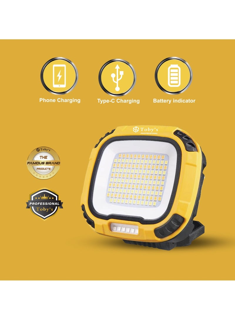 Toby's Toby’s CPL-T31 LED Floodlight–4000mAh Rechargeable Light Multi-Color Output SOS Mode Powerful Brightness Ideal for Outdoor Work Emergency Use - Image 3