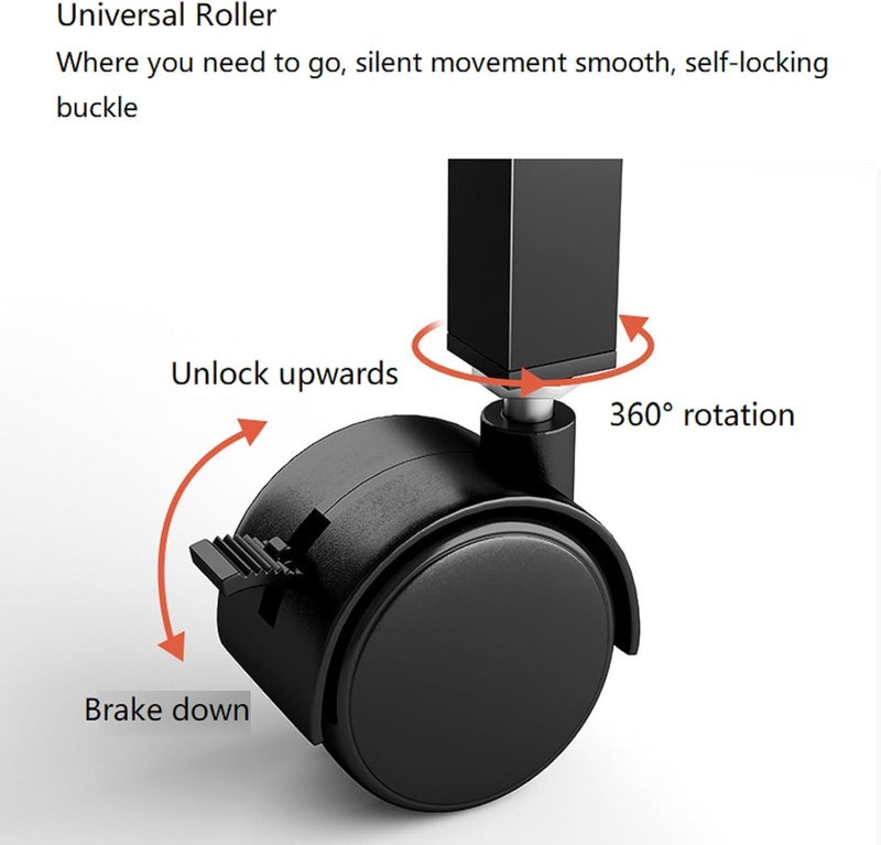 Beauenty Bedside Computer Table, Height Adjustable Mobile Rolling Laptop Cart, Portable Laptop Desk For Couch Bedside Home Office (White) - Image 5