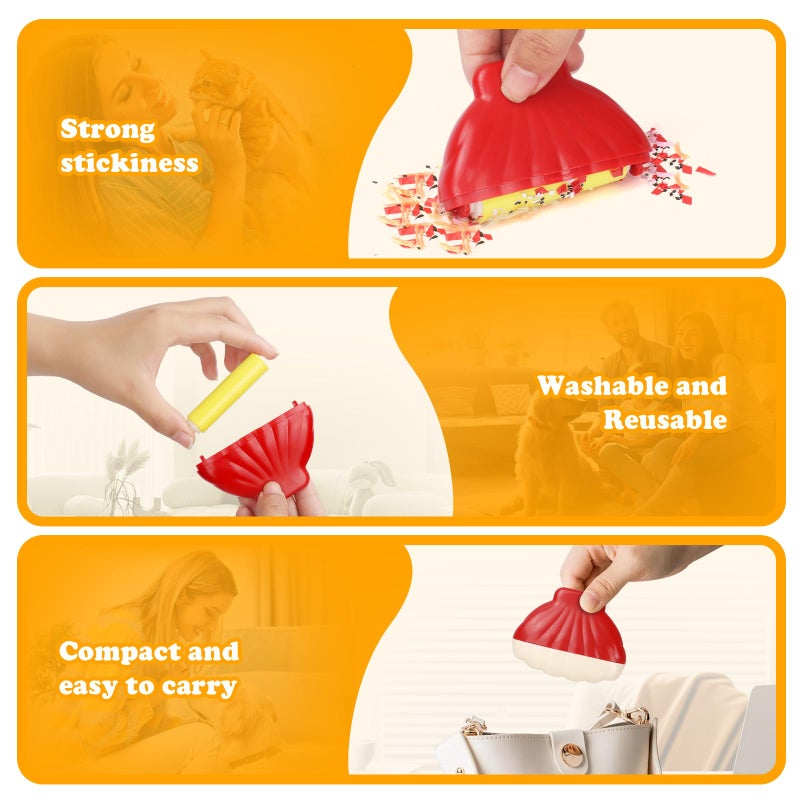 Pet Hair Removal Tool: 3 Pack Cat Dog Hair Removal, Reusable Lint Shaver Cleaner Portable Fur Remover Tool Carpet Scraper, Washable Lint Roller, Brush for Clothes, Car Mats, Couch, Pet Bed, Furniture - Image 5