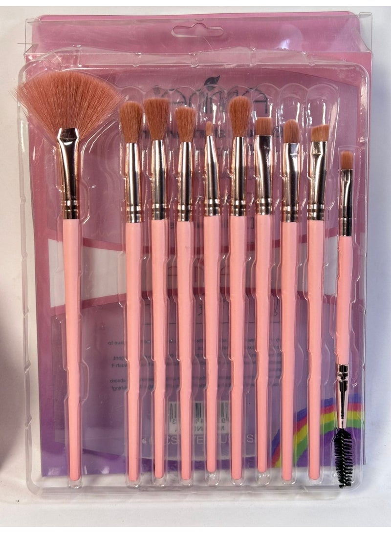Professional 10-piece Makeup Brush Set for Flawless Makeup Application - Image 4