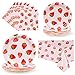 CENLBJ Strawberry Party Tableware SetStrawberry Birthday DecorationSummer Fruit Party Supplies Paper Plates Napkins Tablecloth for 25 Guests Great for Birthday Summer Fruit 1st - Image 3