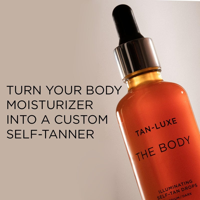 Tan-Luxe The Body Illuminating Self-Tan Drops, Customizable Self Tanning Serum, Natural Glow, Mix With Lotion, Vegan, Cruelty-Free, Streak-Free, 1.69 fl. oz/50 ml Bottle (Light/Medium) - Image 2