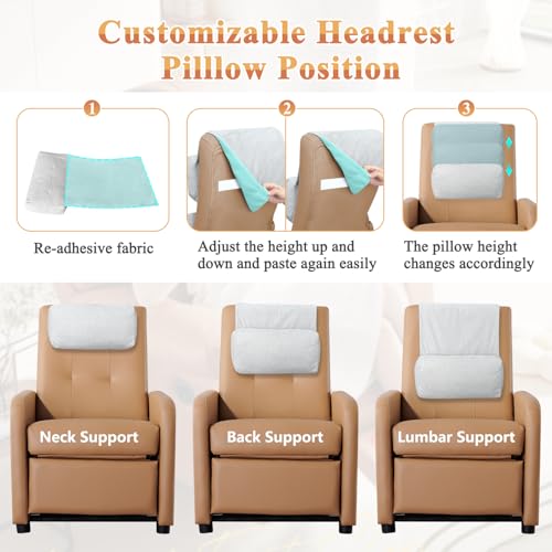 KAAMOS Recliner Head Pillow, Adjustable Recliner Headrest Neck Support Pillow, Couch Head and Neck Pillows for Chair, Sofa Headrests Cushion with Pocket for Neck Pain Relief and Cervical Support - Image 4