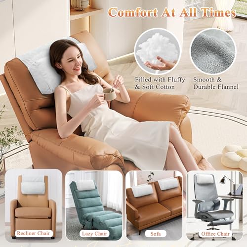 KAAMOS Recliner Head Pillow, Adjustable Recliner Headrest Neck Support Pillow, Couch Head and Neck Pillows for Chair, Sofa Headrests Cushion with Pocket for Neck Pain Relief and Cervical Support - Image 5