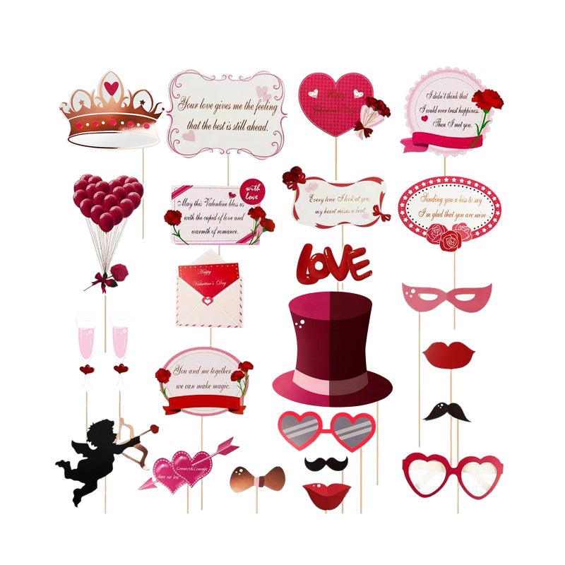 Wedding Photo Booth Props High-Quality Sturdy Paper Reusable - Easy To Assemble Bridal Shower Party Decorations for Bachelorette Engagement Wedding Party - Image 1