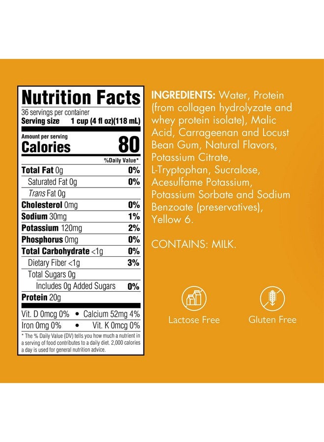 Medtrition Gelatein Orange: 20 grams of protein. Sugar free. Ideal for clear liquid diets, swallowing difficulties, bariatric, dialysis and oncology. Great pre or post-workout snack. (12 pack) - Image 2