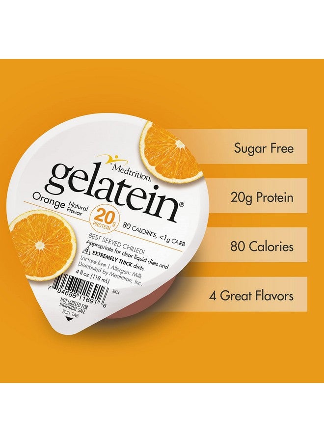 Medtrition Gelatein Orange: 20 grams of protein. Sugar free. Ideal for clear liquid diets, swallowing difficulties, bariatric, dialysis and oncology. Great pre or post-workout snack. (12 pack) - Image 4