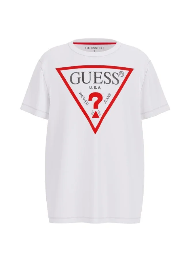 GUESS Kids Slogn Crew Neck T-Shirt