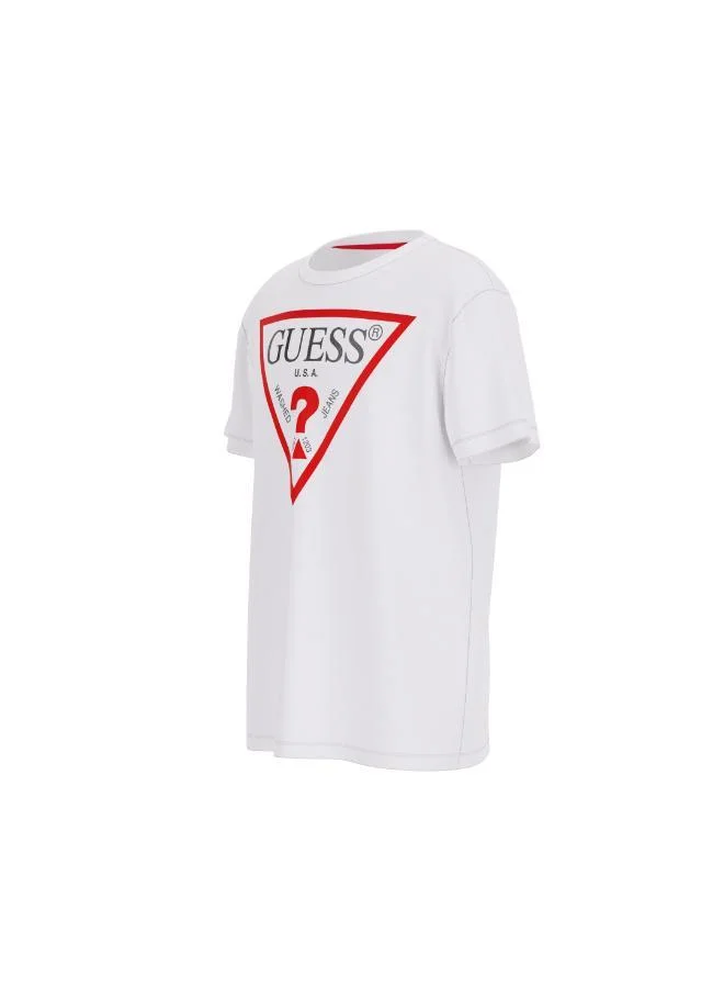 جس Kids Slogn Crew Neck T-Shirt