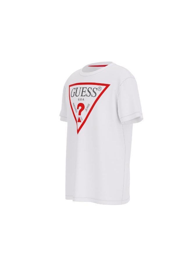GUESS Kids Slogn Crew Neck T-Shirt  - Image 4