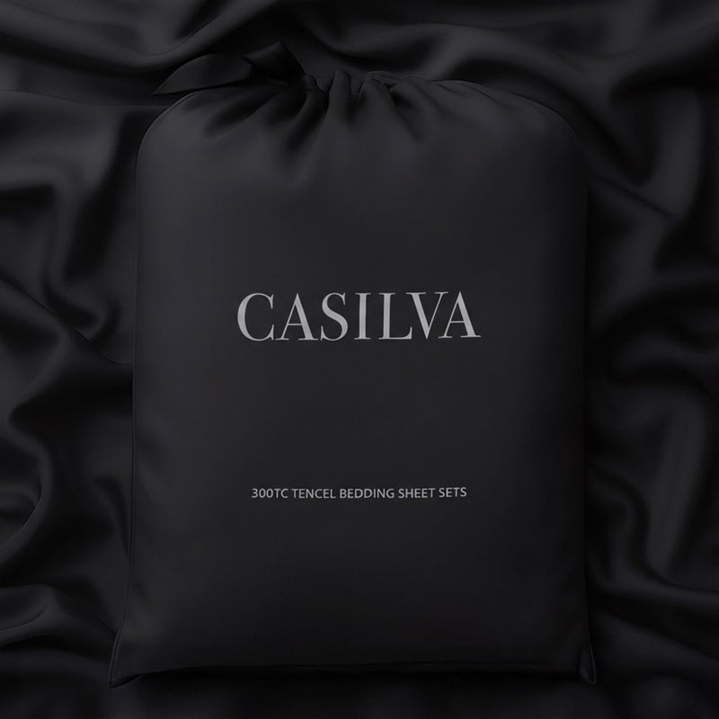 CASILVA Eucalyptus Sheets Infused with Silver for AntiOdor Softer Than Silk Fibers More Cooling Than Cotton Perfect for Hot Sleepers Sensitive Skin 100 Tencel Lyocell Queen Sheet Set - Image 2