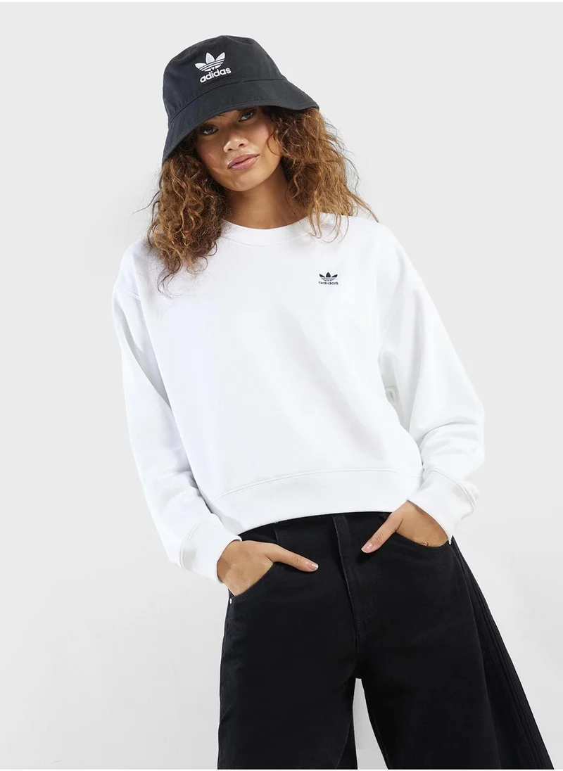 اديداس اوريجينالز Trefoil Cropped Sweatshirt