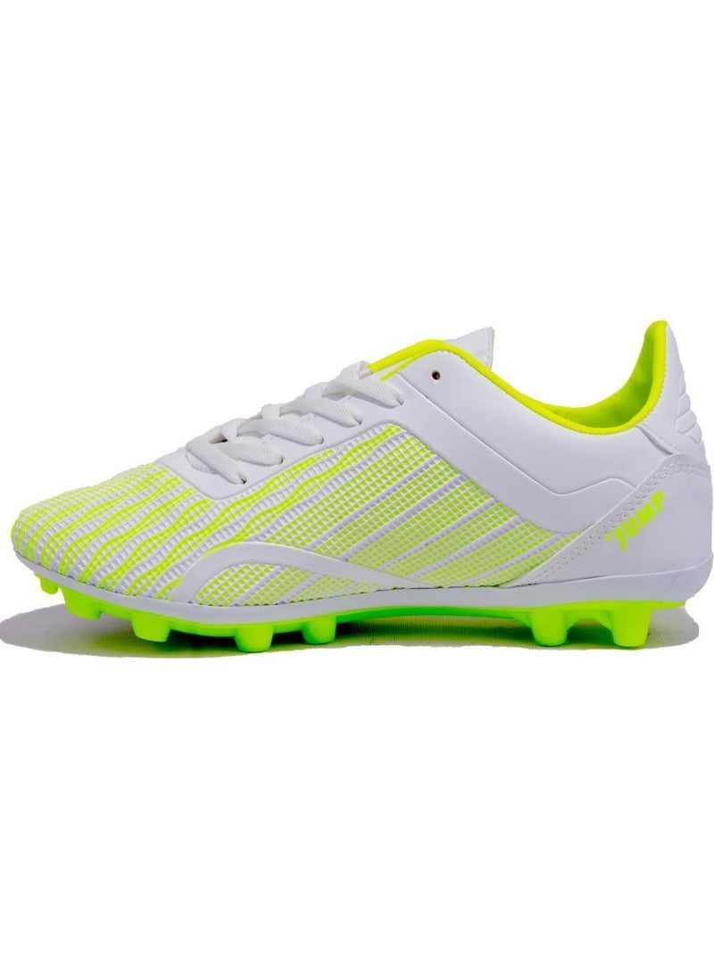 Jump 25850 White Green Cleats Men's Football Shoes  - Image 3