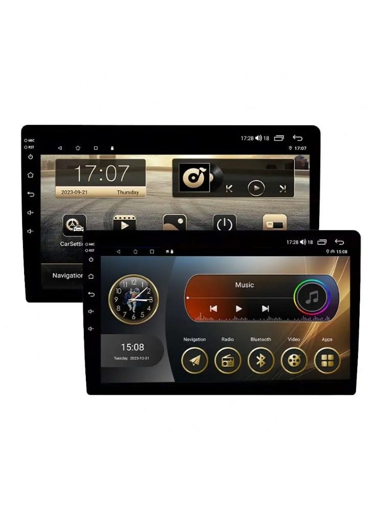 ROADSTAR Android Double Din Car Stereo, 10.1 Inch 1080P HD Touch Screen Car with GPS Navi HiFi Wi-Fi Bluetooth RDS+FM Radio/Mirror-Link, Dual USB with Backup Cam  - Image 1