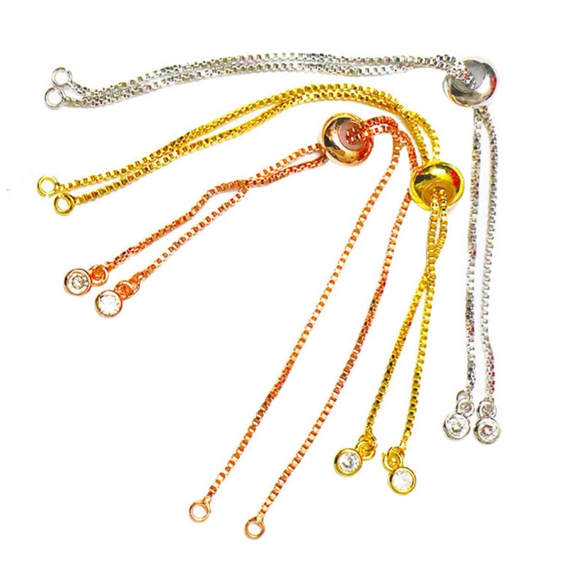 Adjustable Necklace Chain Extension 3PCS Set For Jewelry Making DIY Tail Adjustment - Image 2