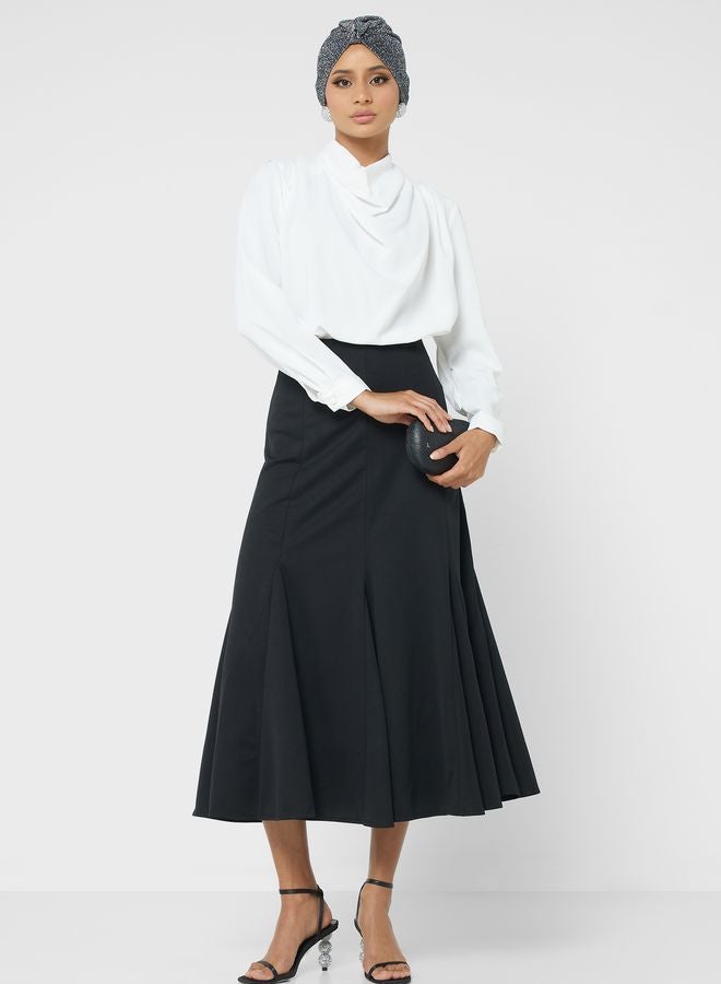 High Waist Embellished Skirt