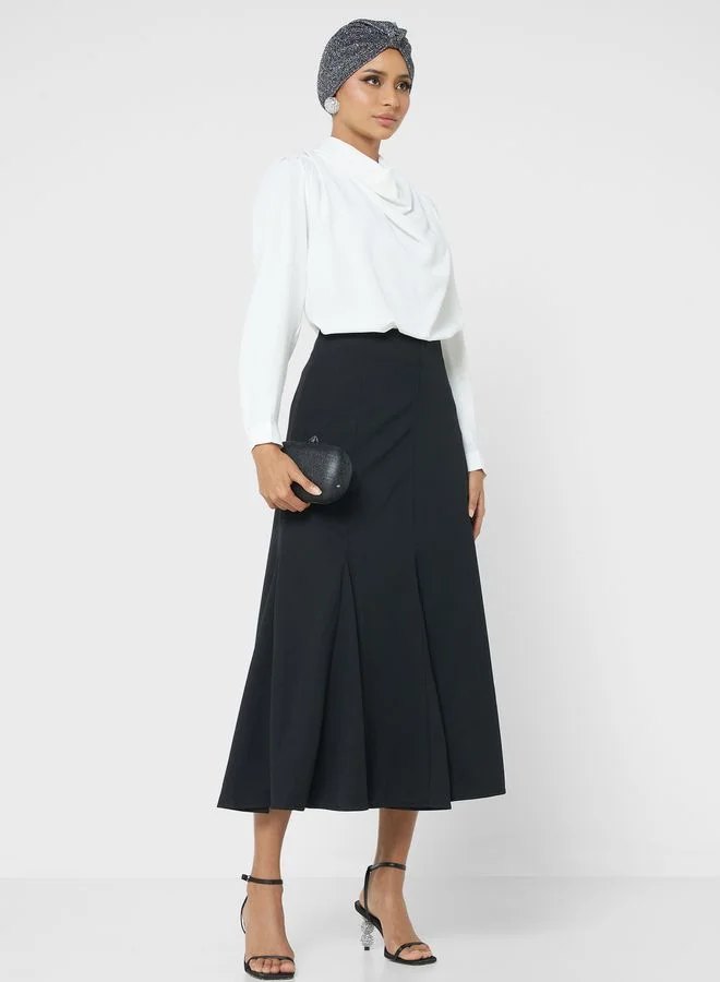 Refka by modanisa High Waist Embellished Skirt