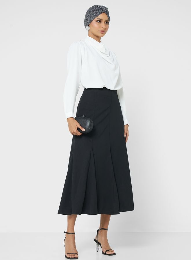 High Waist Embellished Skirt