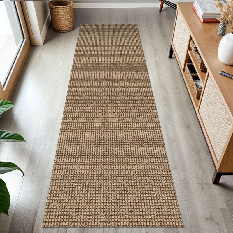 KOZYFLY Boho Runners for Hallways 2x7 ft Washable Kitchen Runner Non Slip Rubber Backed Hall Runners Cotton Entryway Runner Rugs Floor Carpet for Indoor Backdoor Bedroom Kitchen, Tan/Orange/Brown - Image 1