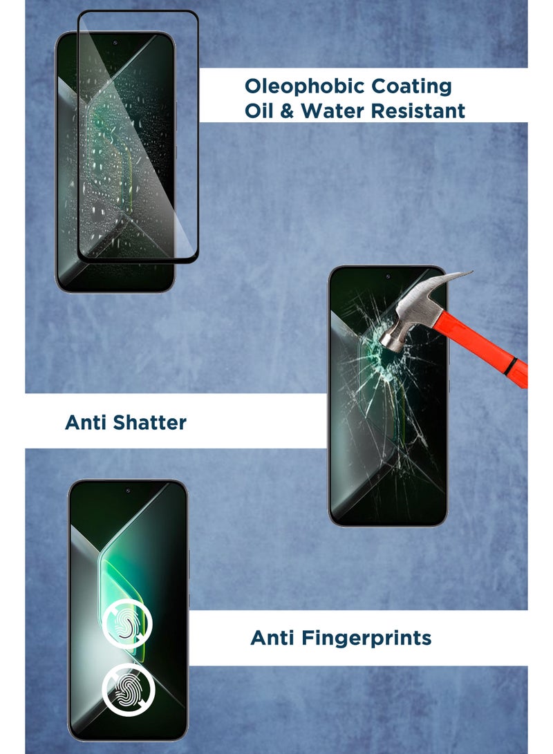 For Infinix GT 30 Pro 5G - Tempered Glass Screen Protector - Delicate Touch , Higher Transparency , Easy to Install ,Anti-scratch and Bubble-free Screen Protector - Black - Image 4