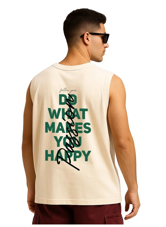 فيردو Veirdo® Pure Cotton Scoop Neck Oversize Fit Printed Sleeveless Vest for Men & Boys (OS_G4_PASN_SW_S)