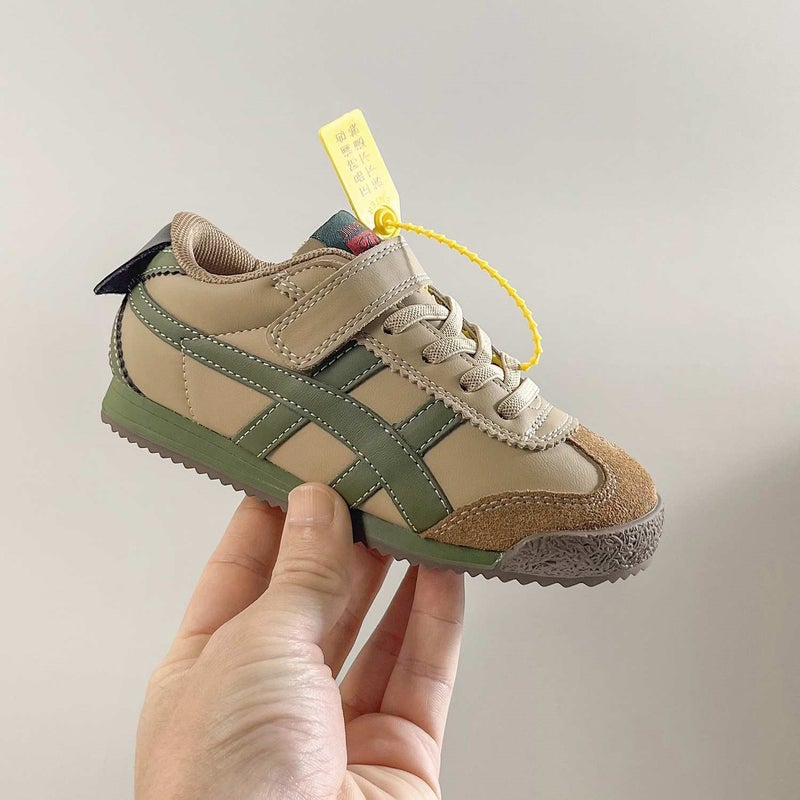 Genuine Leather Childrens Forrest Gump Shoes Spring 2025 New Boys sneaker Soft Sole Non-slip Mesh Breathable Board Shoes for Girls Blue - Image 3