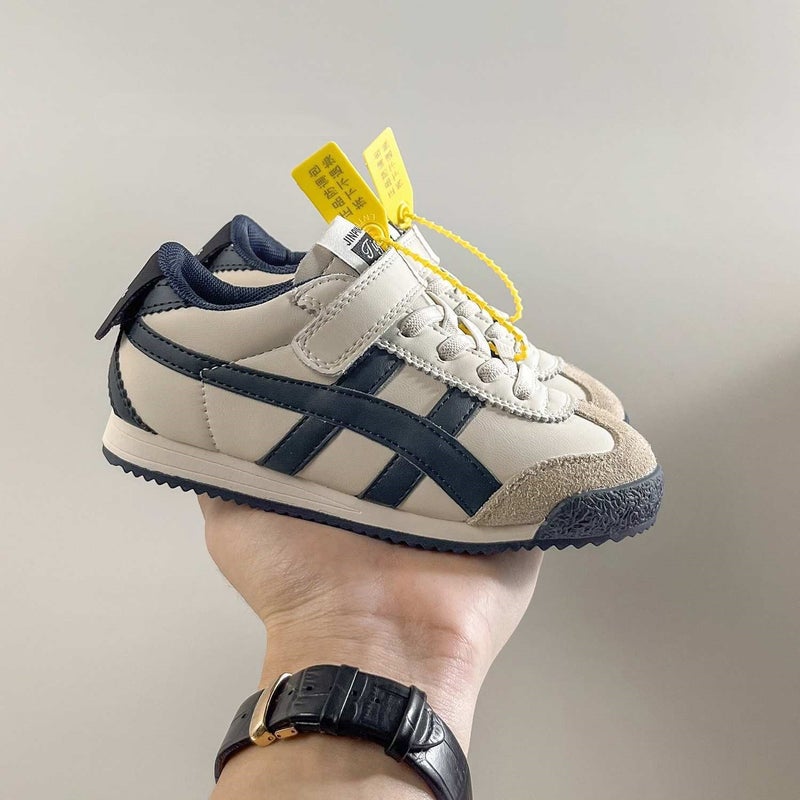 Genuine Leather Childrens Forrest Gump Shoes Spring 2025 New Boys sneaker Soft Sole Non-slip Mesh Breathable Board Shoes for Girls Blue - Image 4