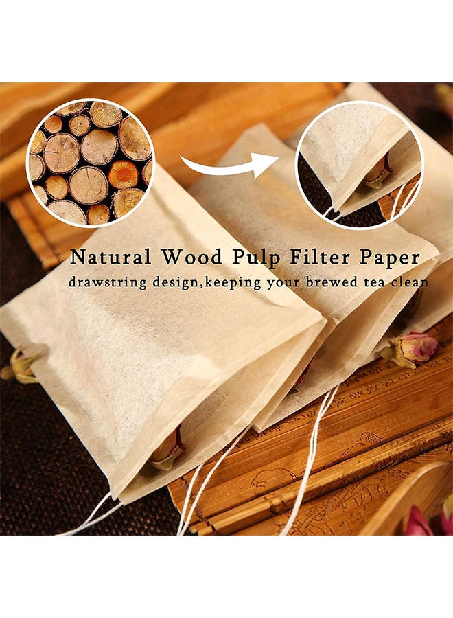 100pcs Empty Tea Bags Disposable Tea Infuser Filter with Drawstring Natural Eco-friendly Bag for Loose Tea Coffee Spice Herbs  - Image 5