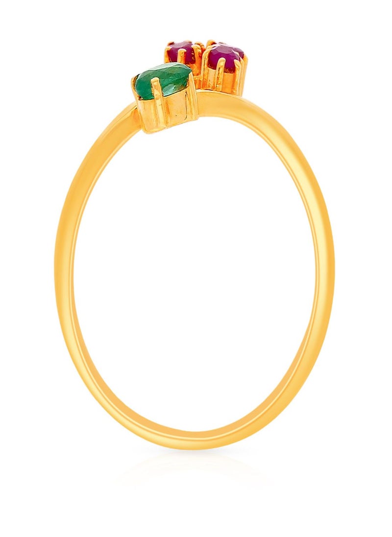 Malabar Gold and Diamonds 22 Carat 916 Purity Precia Gemstone Ring PNAFNC062RN1 for Women  - Image 3