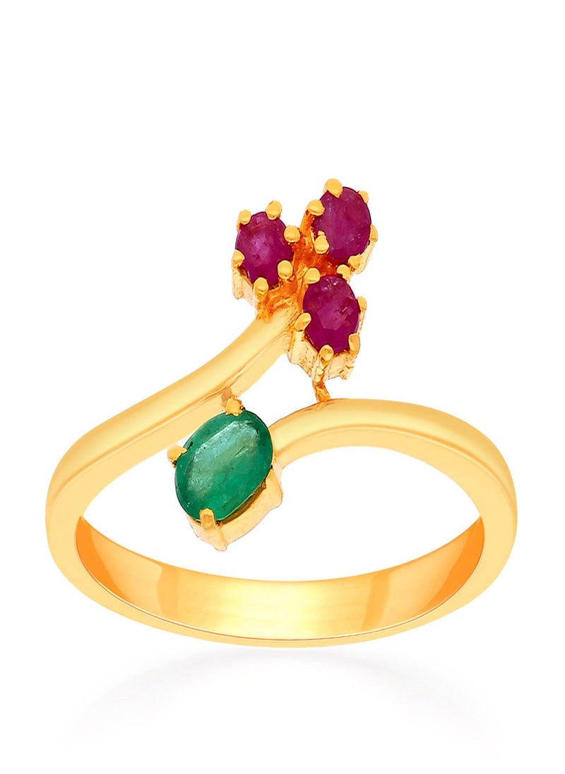 Malabar Gold and Diamonds 22 Carat 916 Purity Precia Gemstone Ring PNAFNC062RN1 for Women  - Image 1