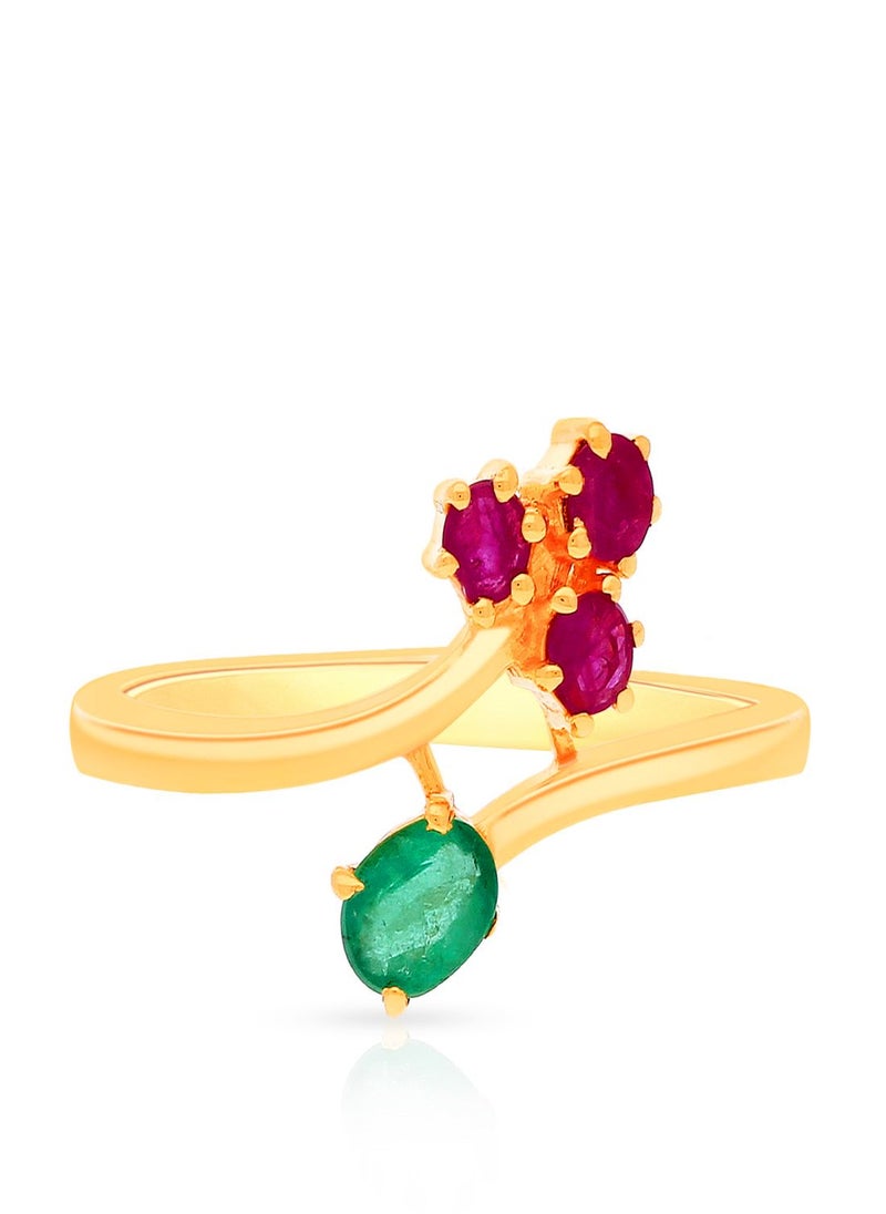 Malabar Gold and Diamonds 22 Carat 916 Purity Precia Gemstone Ring PNAFNC062RN1 for Women  - Image 2