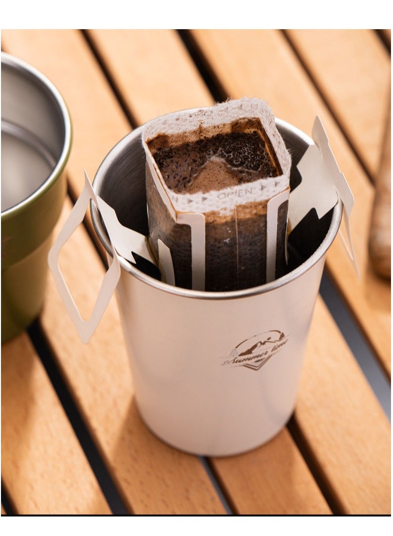 Arabest Camping Cup 350ml (4 Pack) 304Stainless Steel Cup for Outdoor Picnic Hiking Fishing Surfing Party Pint cup Metal Mug Tumbler Camping Gift for Him (4 colors)  - Image 5