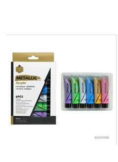 Keep smiling Pack of 6 Metallic Acrylic Color Set 30ml - No:B3030-6M - pzsku/ZA3AF58A01DEEEAD56D78Z/45/_/1728844776/4065042b-affb-4e1d-8b53-d55b420f9918