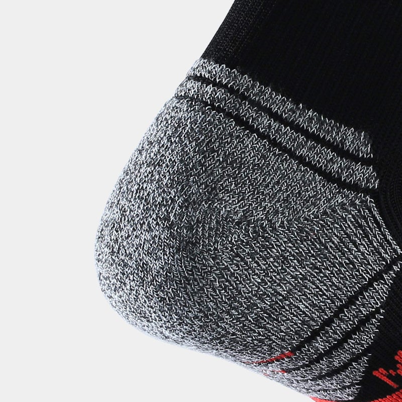 WANDER Men's Athletic Ankle Socks 6 Pairs Running Socks for Sport Low Cut Cycling Socks 6-9/10-12/12-14 (Black Red, Shoe Size: 10-12) - Image 2