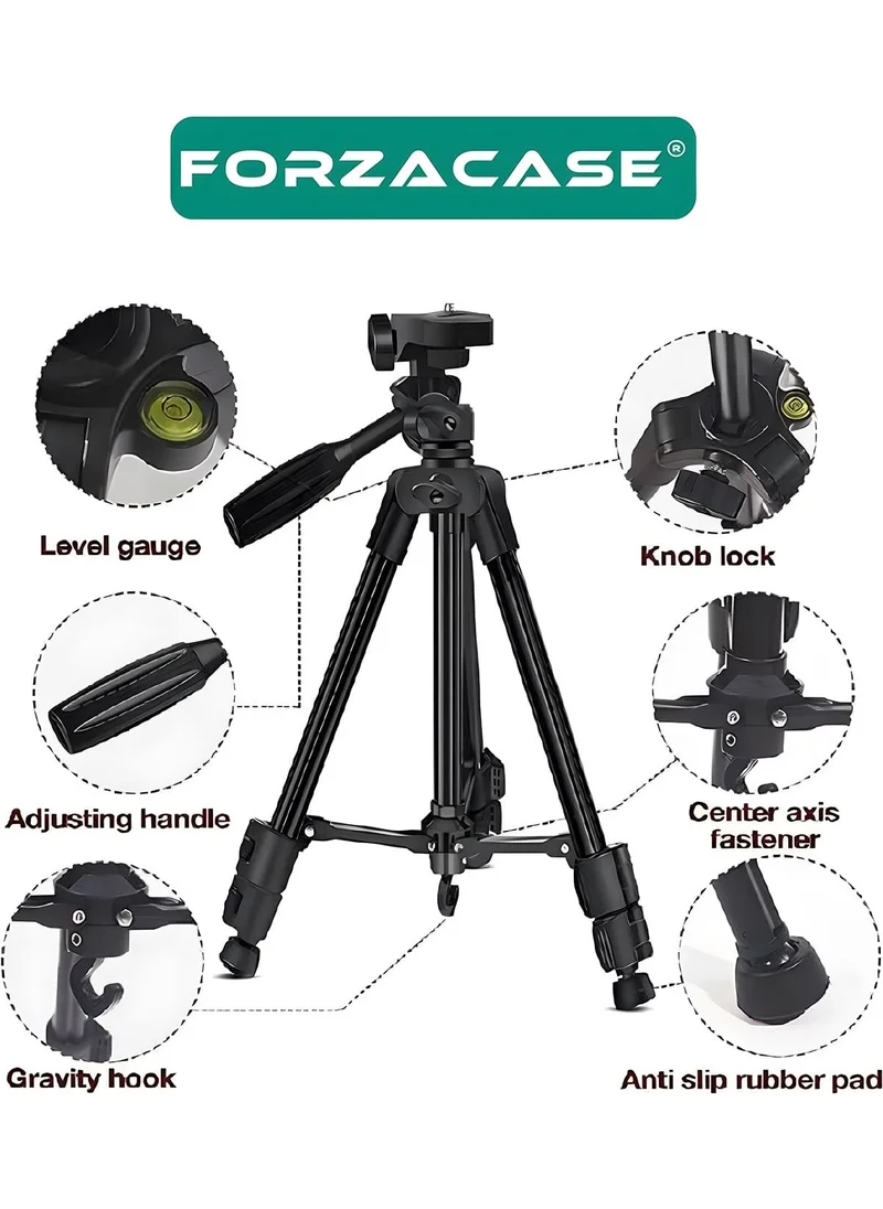 Forzacase 136 cm Professional Camera DSLR Tripod with Phone Holder and Bag - FC812