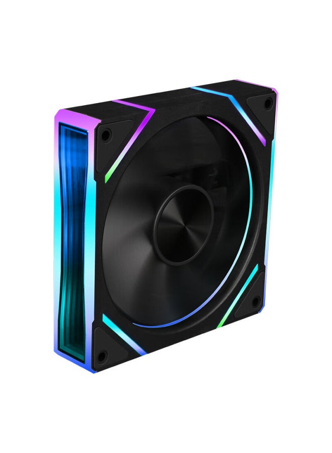 Play Jia Wanjia Lengjing 6gt Argb Black Forward Airflow Fan, Case Cooling 12cm Fan, Rgb Synchronization, 5v 3-pin Argb Pwm Temperature-controlled Speed Adjustment - Image 5