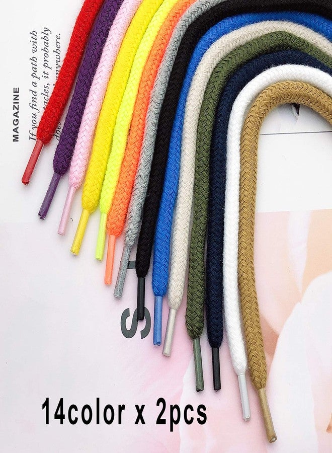 Markeny 28 Pieces Multicolor Replacement Drawstrings Drawcords 8 Pieces cord locks for Pants Sweatpants Hoodies Scrubs Jackets Shorts, with 3 Pieces Drawstring Threader Re-Threader Tool (14 Color) - Image 3