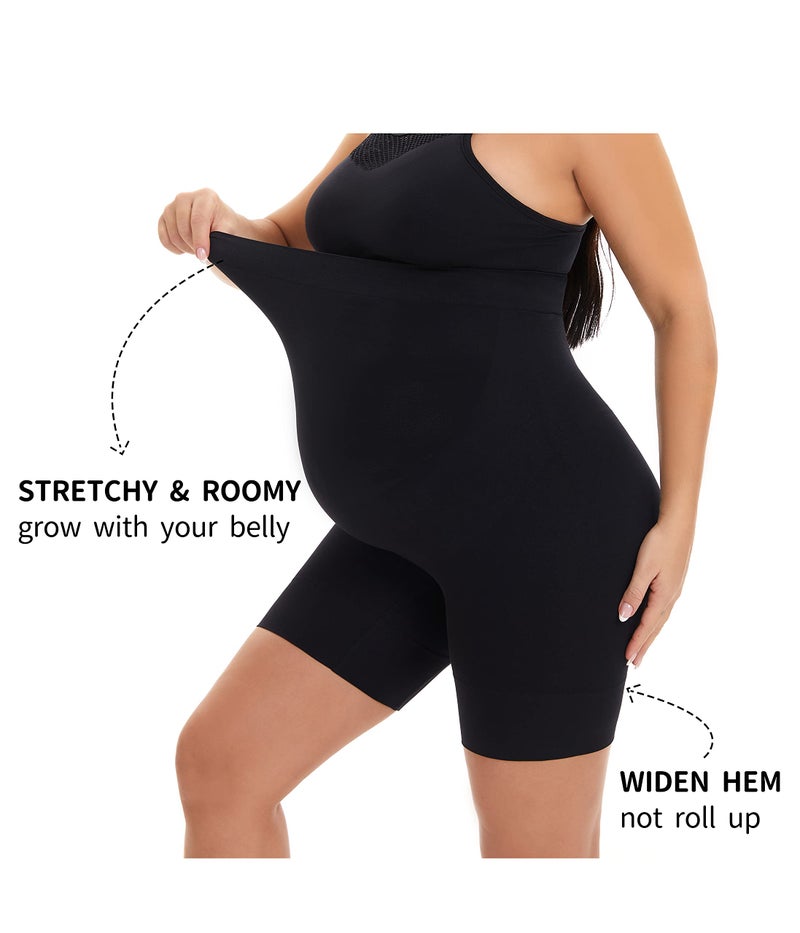 KUNINDOME Pregnancy Shapewear Panties, Black, Small - Image 4