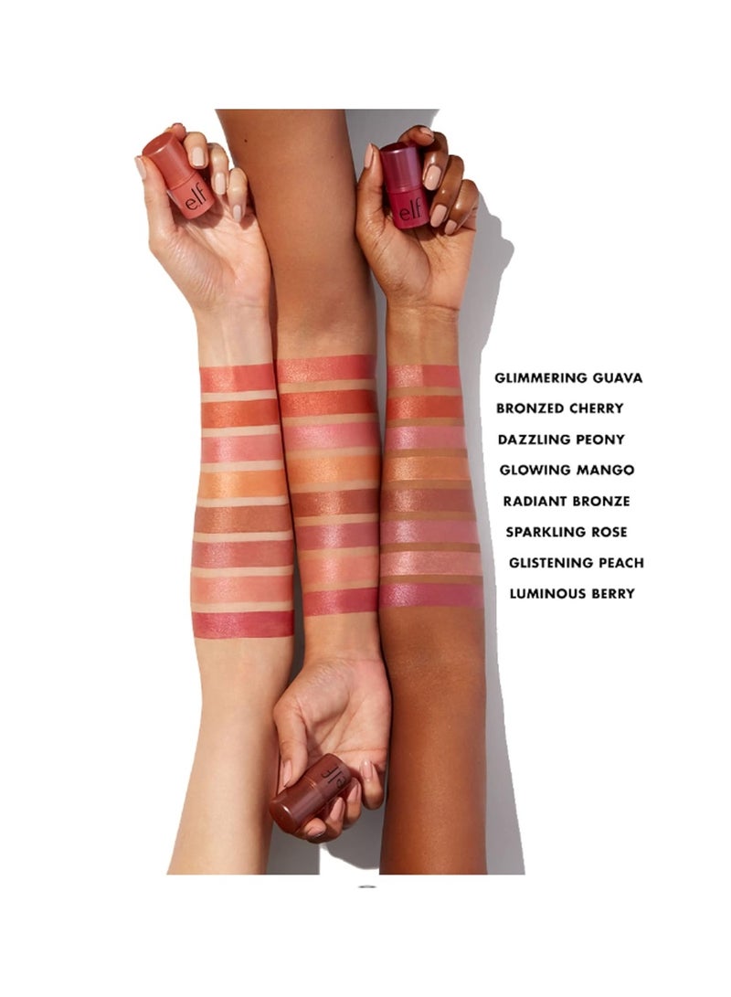 إلف e.l.f. Monochromatic Multi Stick، لون كريمي فاخر وسهل الدمج، للعيون والشفاه والخدود، درجة "Dazzling Peony"، (4.4 غرام) - Image 2