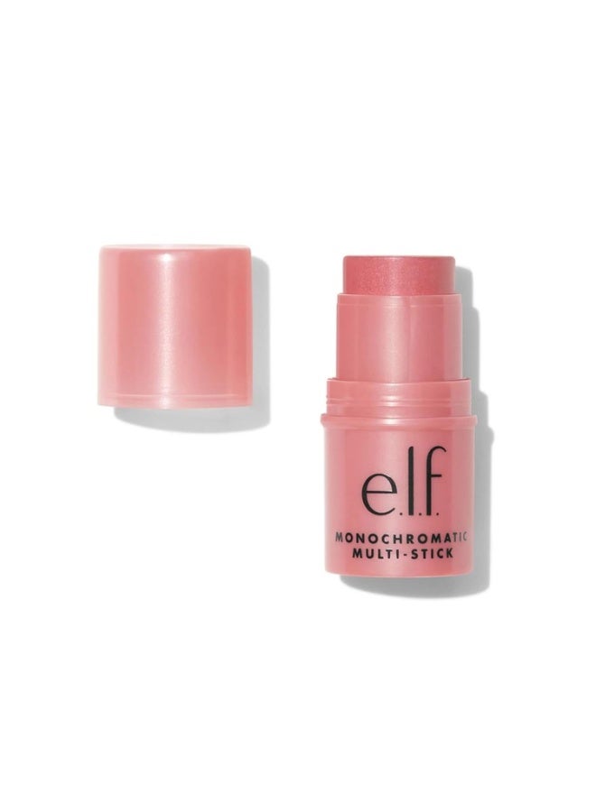 إلف e.l.f. Monochromatic Multi Stick، لون كريمي فاخر وسهل الدمج، للعيون والشفاه والخدود، درجة "Dazzling Peony"، (4.4 غرام) - Image 1