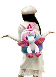 ZCM-HAPPY Unicorn Doll Plush Backpack Large Capacity Kids Mini Travel Bag  - Image 2