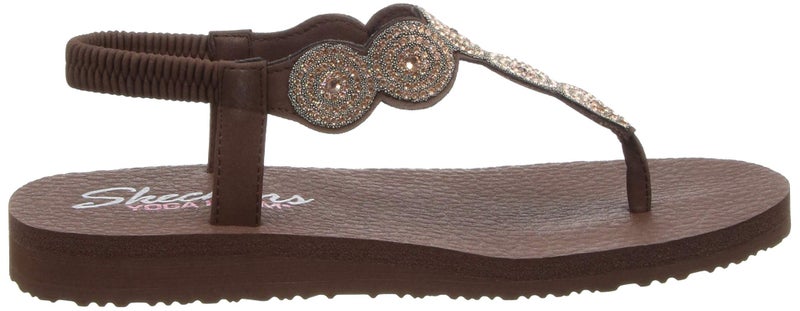 Skechers Women's Meditation-Stars And Spakle Thong Sandal Brown 7 - Image 4