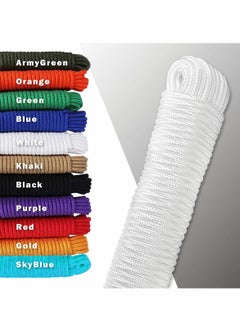 Excefore Nylon Poly Rope Flag Pole Polypropylene Clothes Line Camping Utility Good for Tie Pull Swing Climb Knot (10 M Length, 10 mm Width, 2Pcs Blue)  - Image 4