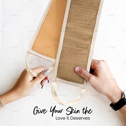 Fabskin Body Back Scrubber For Bathing | Made of Natural Organic Jute Fabric | Exfoliating & Deep Cleaning Back Scrub Belt Brush | For Men & Women - Image 5
