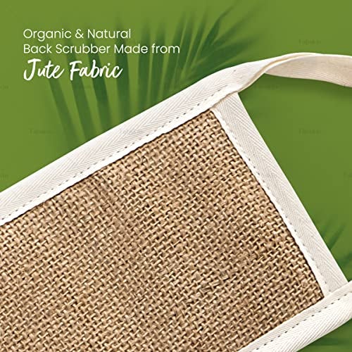 Fabskin Body Back Scrubber For Bathing | Made of Natural Organic Jute Fabric | Exfoliating & Deep Cleaning Back Scrub Belt Brush | For Men & Women - Image 2
