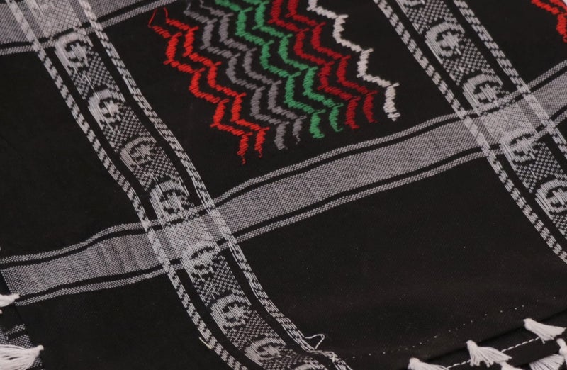 Dulhan AL Makkah Rumaal Desert Scarf For Men/Rumal/Neckerchief/keffiyeh For Neck with Tassels (Multicolored) - Image 3
