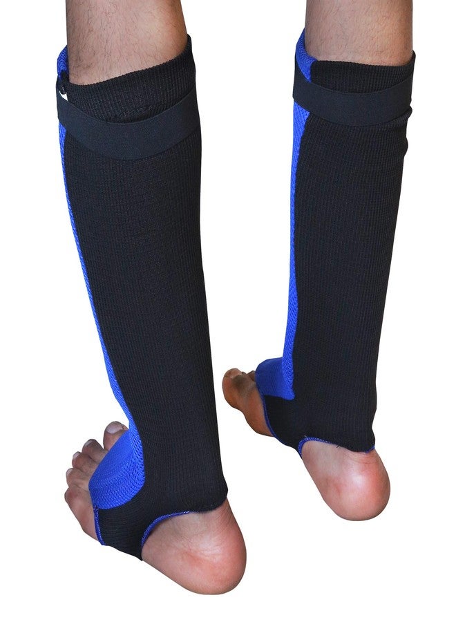 USI UNIVERSAL Shin Pad, 850MT Padded Shin Pads for Men & Women, Muay Thai MMA Kickboxing Shin Guards, Leg Protection Pads, MMA Martial Arts Sparring Training Gear, Karate Boxing Taekwondo (M, Blue) - Image 5