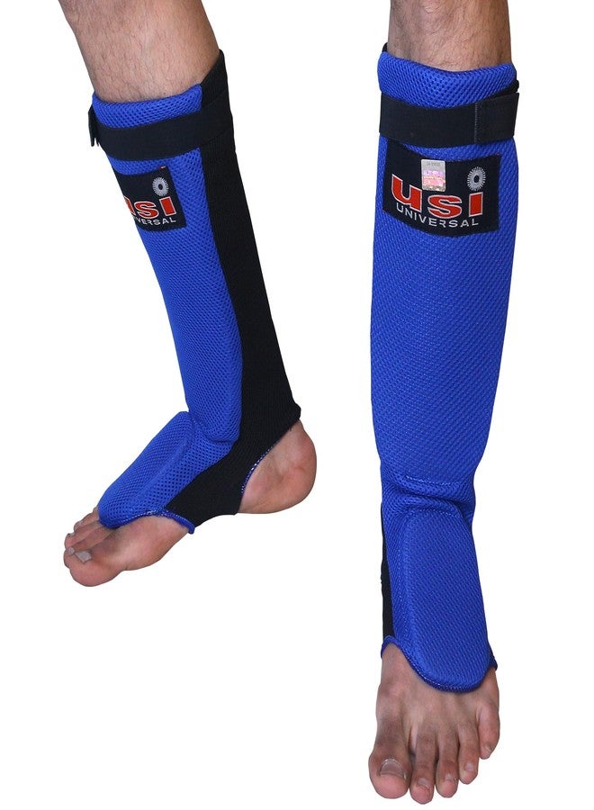 USI UNIVERSAL Shin Pad, 850MT Padded Shin Pads for Men & Women, Muay Thai MMA Kickboxing Shin Guards, Leg Protection Pads, MMA Martial Arts Sparring Training Gear, Karate Boxing Taekwondo (M, Blue) - Image 3
