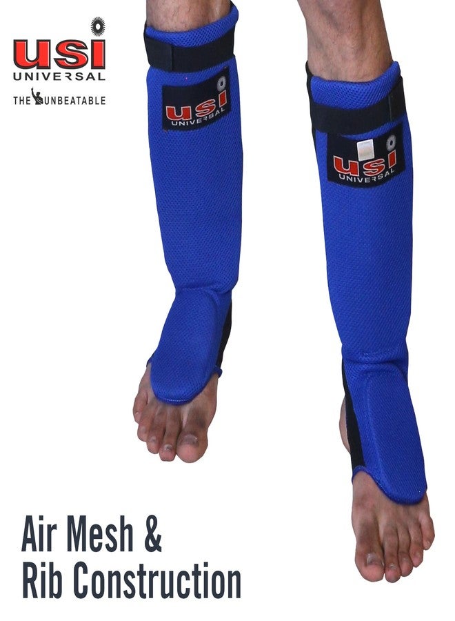 USI UNIVERSAL Shin Pad, 850MT Padded Shin Pads for Men & Women, Muay Thai MMA Kickboxing Shin Guards, Leg Protection Pads, MMA Martial Arts Sparring Training Gear, Karate Boxing Taekwondo (M, Blue) - Image 4