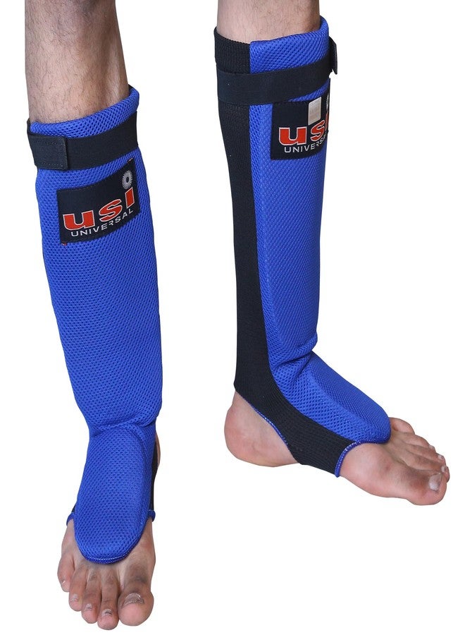 USI UNIVERSAL Shin Pad, 850MT Padded Shin Pads for Men & Women, Muay Thai MMA Kickboxing Shin Guards, Leg Protection Pads, MMA Martial Arts Sparring Training Gear, Karate Boxing Taekwondo (M, Blue) - Image 2